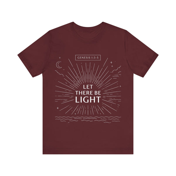 Genesis 1:3-5  -Let There Be Light    Unisex Jersey Short Sleeve Tee