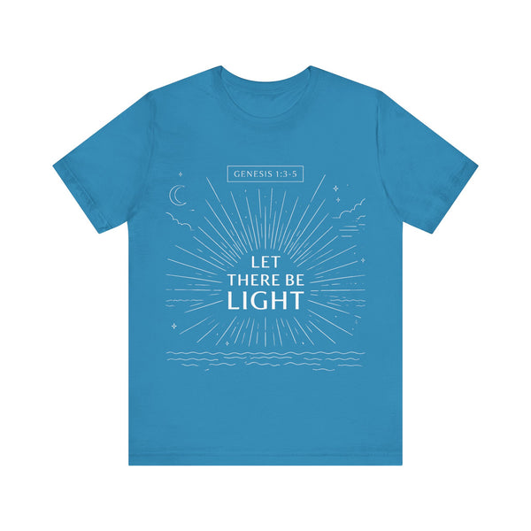 Genesis 1:3-5  -Let There Be Light    Unisex Jersey Short Sleeve Tee