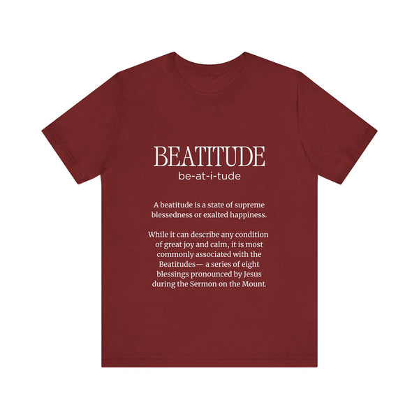 Matthew 5:3-10  The Beatitudes - Unisex Jersey Short Sleeve Tee