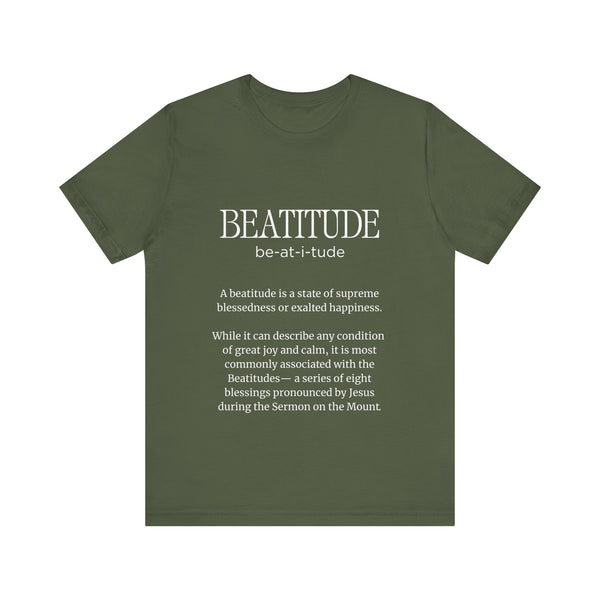 Matthew 5:3-10  The Beatitudes - Unisex Jersey Short Sleeve Tee