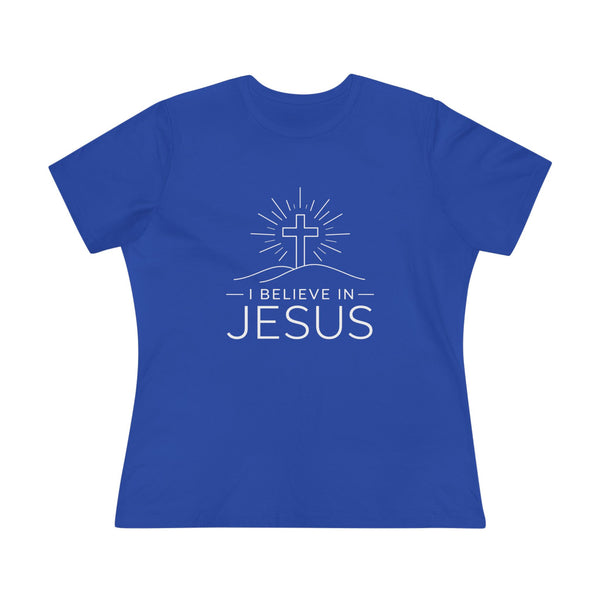 I Believe in Jesus - (Cross) Women's Cotton Tee