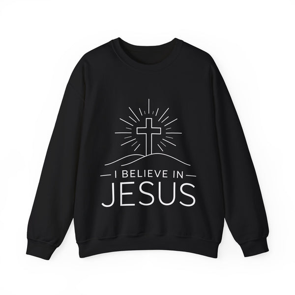 I Believe in Jesus (Cross) - Unisex Heavy Blend™ Crewneck Sweatshirt