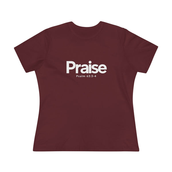 Praise Psalm 63:3-4 - Women's Cotton Tee
