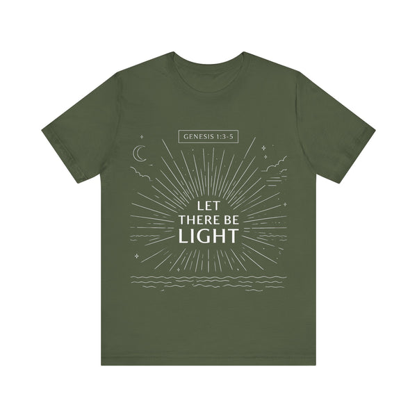 Genesis 1:3-5  -Let There Be Light    Unisex Jersey Short Sleeve Tee