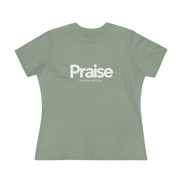Praise Psalm 63:3-4 - Women's Cotton Tee