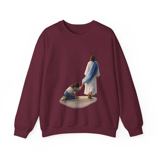 Matthew 9:22  - Your Faith has Healed You  - Unisex Heavy Blend™ Crewneck Sweatshirt