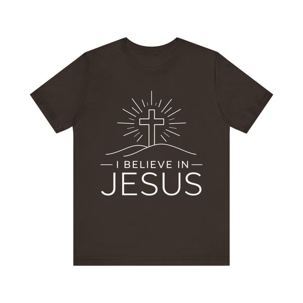 I Believe in Jesus (Cross) Unisex Jersey Short Sleeve Tee