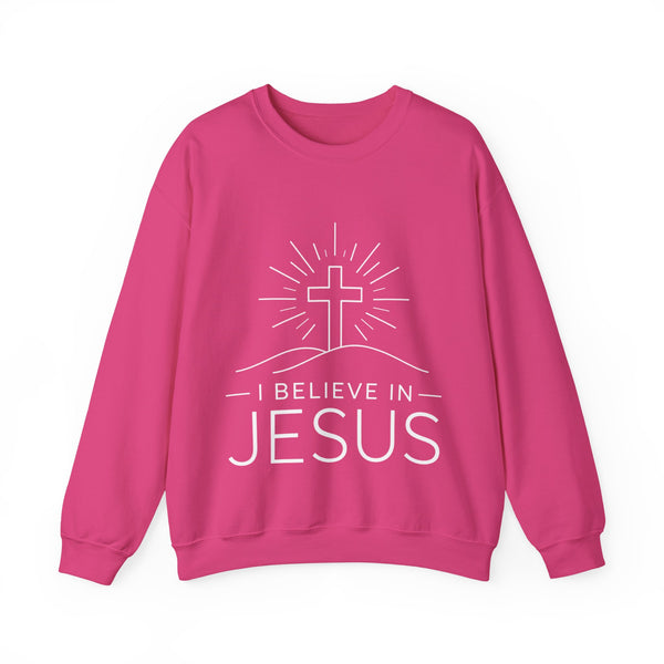 I Believe in Jesus (Cross) - Unisex Heavy Blend™ Crewneck Sweatshirt