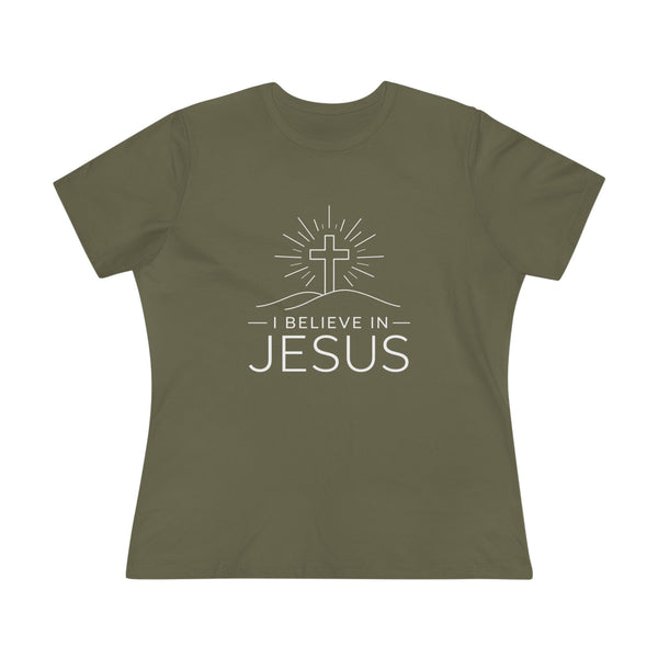 I Believe in Jesus - (Cross) Women's Cotton Tee