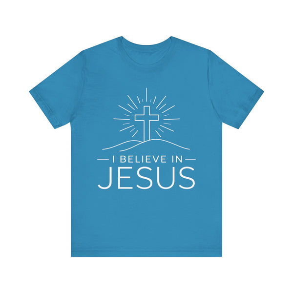 I Believe in Jesus (Cross) Unisex Jersey Short Sleeve Tee
