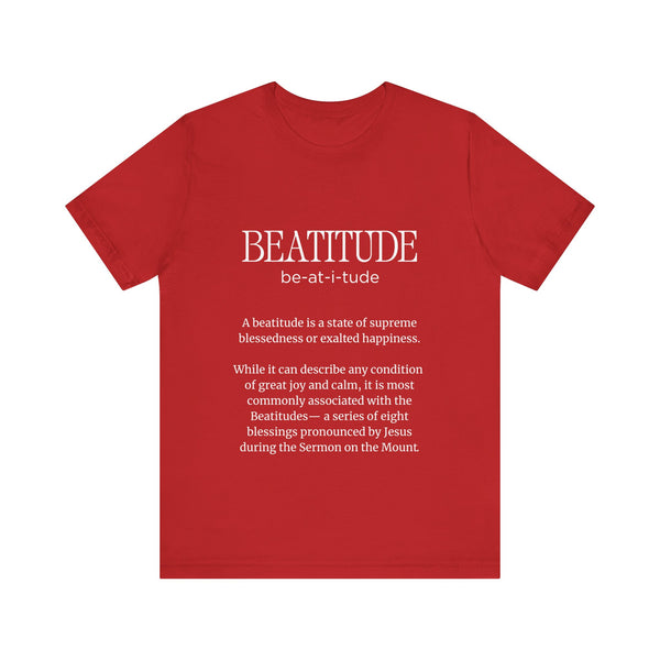 Matthew 5:3-10  The Beatitudes - Unisex Jersey Short Sleeve Tee