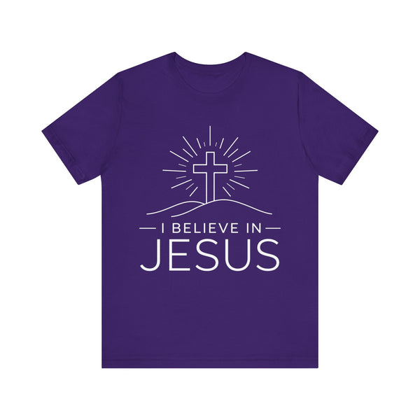 I Believe in Jesus (Cross) Unisex Jersey Short Sleeve Tee