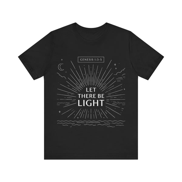 Genesis 1:3-5  -Let There Be Light    Unisex Jersey Short Sleeve Tee