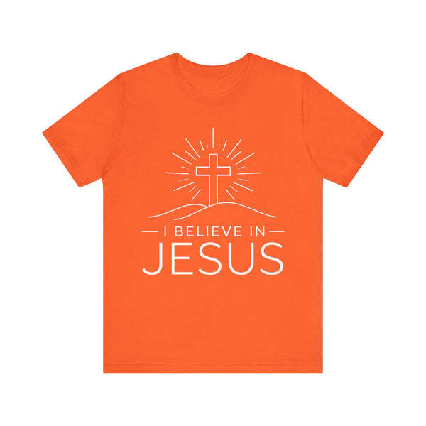 I Believe in Jesus (Cross) Unisex Jersey Short Sleeve Tee