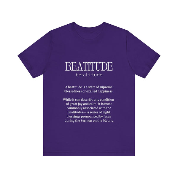 Matthew 5:3-10  The Beatitudes - Unisex Jersey Short Sleeve Tee
