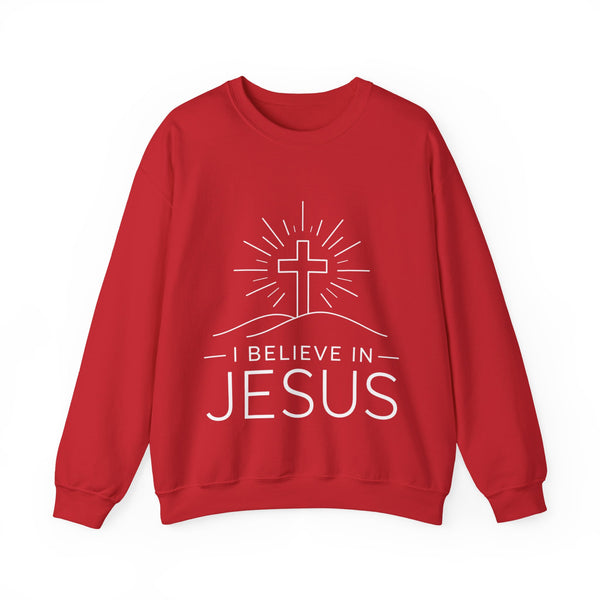 I Believe in Jesus (Cross) - Unisex Heavy Blend™ Crewneck Sweatshirt