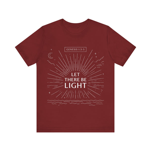 Genesis 1:3-5  -Let There Be Light    Unisex Jersey Short Sleeve Tee
