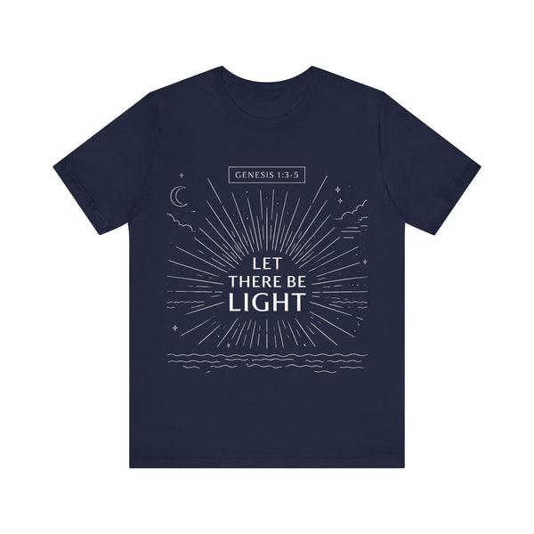 Genesis 1:3-5  -Let There Be Light    Unisex Jersey Short Sleeve Tee