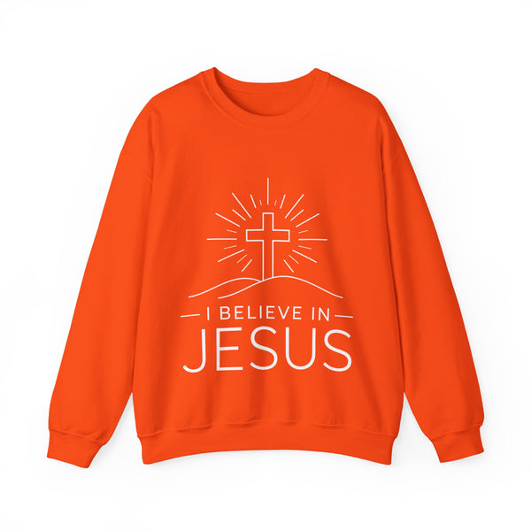 I Believe in Jesus (Cross) - Unisex Heavy Blend™ Crewneck Sweatshirt