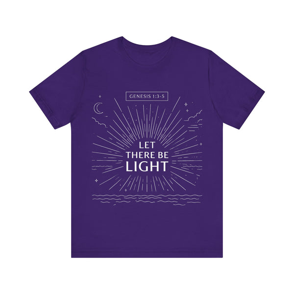 Genesis 1:3-5  -Let There Be Light    Unisex Jersey Short Sleeve Tee