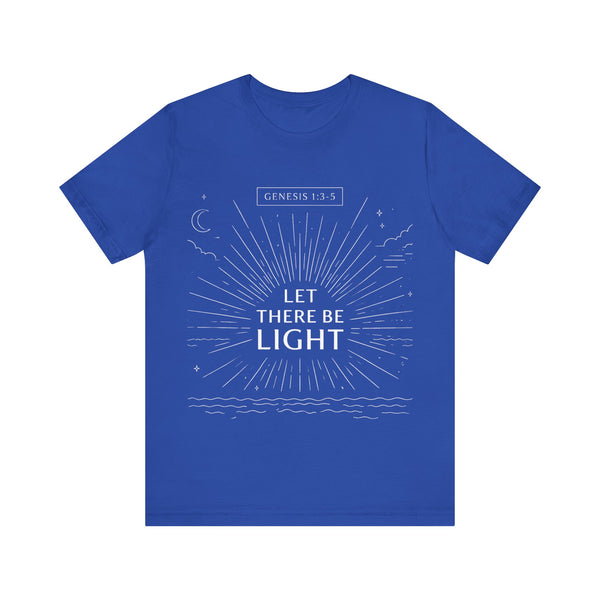 Genesis 1:3-5  -Let There Be Light    Unisex Jersey Short Sleeve Tee