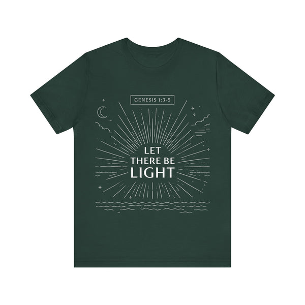 Genesis 1:3-5  -Let There Be Light    Unisex Jersey Short Sleeve Tee