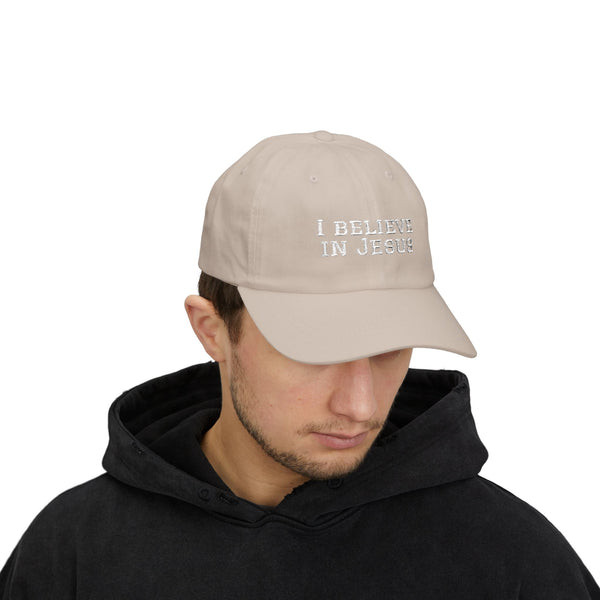 Embroidered "I Believe in Jesus" Classic Dad Cap